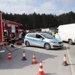 13.09.2021. Zalew Adrzejówka. Ćwiczenia: wypadek, pożar, pierwsza pomoc / Wiktor Taszłow / Radio Kielce