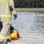 13.09.2021. Zalew Adrzejówka. Ćwiczenia: wypadek, pożar, pierwsza pomoc / Wiktor Taszłow / Radio Kielce