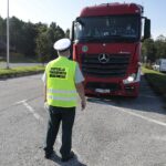 14.09.2021. Miedziana Góra. Kontrole Inspekcji Transportu Drogowego / Wiktor Taszłow / Radio Kielce