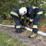 13.09.2021. Zalew Adrzejówka. Ćwiczenia: wypadek, pożar, pierwsza pomoc / Wiktor Taszłow / Radio Kielce