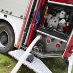 13.09.2021. Zalew Adrzejówka. Ćwiczenia: wypadek, pożar, pierwsza pomoc / Wiktor Taszłow / Radio Kielce