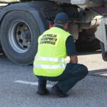 14.09.2021. Miedziana Góra. Kontrole Inspekcji Transportu Drogowego / Wiktor Taszłow / Radio Kielce