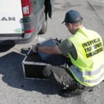 14.09.2021. Miedziana Góra. Kontrole Inspekcji Transportu Drogowego / Wiktor Taszłow / Radio Kielce