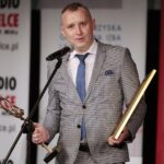 15.09.2021. Kielce. Mała scena KCK. Wręczenie statuetek NOVATOR 2020. Na zdjęciu: Rafał Chaba – prezes zarządu firmy Globtrak / Wiktor Taszłow / Radio Kielce