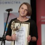 15.09.2021. Kielce. Mała scena KCK. Wręczenie statuetek NOVATOR 2020. Na zdjęciu: Joanna Boduch-Paw – prezes zarządu Fundacji Ośrodek Promowania Przedsiębiorczości w Sandomierzu / Wiktor Taszłow / Radio Kielce