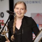 15.09.2021. Kielce. Mała scena KCK. Wręczenie statuetek NOVATOR 2020. Na zdjęciu: Paulina Kostrzewa-Demczuk / Wiktor Taszłow / Radio Kielce