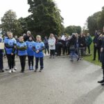 22.09.2021. Kielce. Przełajowy Bieg Integracyjny - Rajd Górniczym Szlakiem. Na zdjęciu (po prawej): Zbigniew Koniusz - wojewoda świętokrzyski / Wiktor Taszłow / Radio Kielce