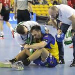 23.09.2021. Kielce. 2. kolejka Ligi Mistrzów: Łomża Vive Kielce - Telekom Veszprem. Na zdjęciu: Igor Karacić / Wiktor Taszłow / Radio Kielce