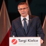 07.09.2021. Kielce. Otwarcie Międzynarodowego Salonu Przemysłu Obronnego. Na zdjęciu: Bogdan Wenta - prezydent Kielc / Wiktor Taszłow / Radio Kielce
