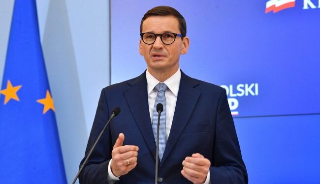 08.09.2021. Warszawa. konferencji prasowej w siedzibie KPRM dotycząca Polskiego Ładu. Na zdjęciu: Premier Mateusz Morawiecki / PAP