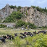 25.09.2021. Kielce. Żywy napis poświęcony patronowi III LO Cyprianowi Kamilowi Norwidowi / Wiktor Taszłow / Radio Kielce