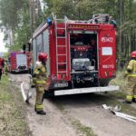 16.09.2021. Ostrowiec Świętokrzyski. Ćwiczenia strażaków na terenie leśnictwa Zwierzyniec / Emilia Sitarska / Radio Kielce