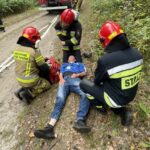 16.09.2021. Ostrowiec Świętokrzyski. Ćwiczenia strażaków na terenie leśnictwa Zwierzyniec / Emilia Sitarska / Radio Kielce