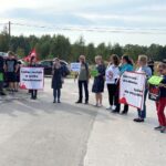 15.09.2021. Ciekoty. Protest zorganizowany przez przedstawicieli Stowarzyszenia Pracownia na rzecz Wszystkich Istot przeciwko rozporządzeniu Rady Ministrów / Wiktor Taszłow / Radio Kielce