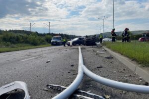 14.09.2021. Kielce. Wypadek na ul. Krakowskiej / Dionizy Krawczyński / Radio Kielce