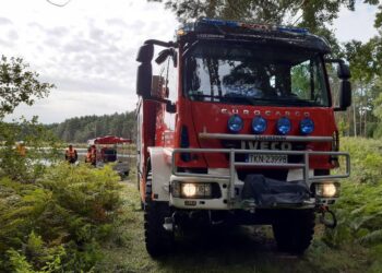 02.09.2021. Kozów w gminie Smyków. Strażackie ćwiczenia „Poligon 2021" / OSP KSRG Ruda Maleniecka