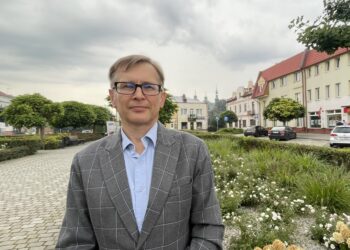 19.09.2021. Opatów. Na zdjęciu: Tomasz Kucharski - nowy przewodniczący Towarzystwa Przyjaciół Ziemi Opatowskiej / Emilia Sitarska / Radio Kielce