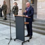 07.09.2021. Kielce. Uroczystości upamiętniające kieleckich westerplatczyków. Na zdjęciu Rafał Nowak - wicewojewoda świętokrzyski / Anna Kwapisz / Radio Kielce