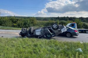 14.09.2021. Kielce. Wypadek na ul. Krakowskiej / Dionizy Krawczyński / Radio Kielce