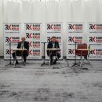 17.10.2021. Studio Polityczne Radia Kielce. Na zdjęciu (od lewej): Rafał Nowak - Prawo i Sprawiedliwość,  Lucjan Pietrzczyk - Platforma Obywatelska,  Łukasz Wasilewski -  Konfederacja Ruch Narodowy, Filip Strząbała - Nowa Lewica - Wiosna / Sebastian Kalwat / Radio Kielce