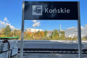 09.10.2021. Końskie. Modernizacja stacji kolejowej w Końskich / Magdalena Galas-Klusek / Radio Kielce