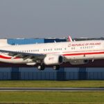 08.10.2021. Warszawa. Powitanie samolotu Boeing o nazwie „Roman Dmowski” / LotniskoChopina/Facebook