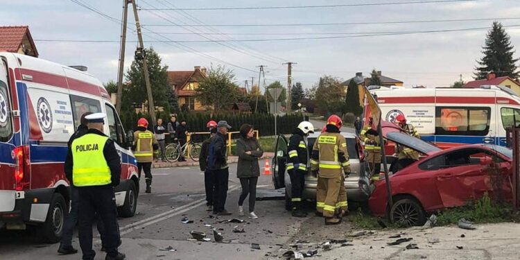 13.10.2021. Świniary Nowe. Wypadek / 112Sandomierz - Ratownictwo powiatu sandomierskiego