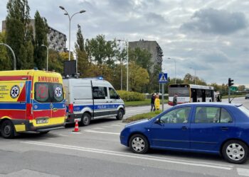 15.10.2021. Kielce. Potrącenie pieszego / Wiktor Taszłow / Radio Kielce