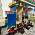 11.10.2021. Suchowola. Miniatura lokomotywy / Wiktor Taszłow / Radio Kielce