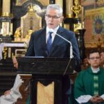 17.10.2021. Sandomierz. Msza święta w bazylice katedralnej w Sandomierzu  z okazji rozpoczęcia synodu ogłoszonego przez papieża Franciszka / ks. Wojciech Kania / sekretarz biskupa Krzysztofa Nitkiewicza