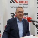 10.10.2021. Kielce. Studio Polityczne Radia Kielce. Na zdjęciu: Krzysztof Sławiński - Platforma Obywatelska / Dionizy Krawczyński / Radio Kielce