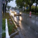 18.10.2021. Kielce. Przebudowa skrzyżowania Alei Solidarności z Aleją Tysiąclecia Państwa Polskiego i ulicą Domaszowską / Piotr Kwaśniewski / Radio Kielce