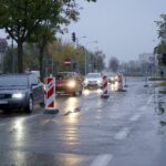 18.10.2021. Kielce. Przebudowa skrzyżowania Alei Solidarności z Aleją Tysiąclecia Państwa Polskiego i ulicą Domaszowską / Piotr Kwaśniewski / Radio Kielce