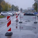 18.10.2021. Kielce. Przebudowa skrzyżowania Alei Solidarności z Aleją Tysiąclecia Państwa Polskiego i ulicą Domaszowską / Piotr Kwaśniewski / Radio Kielce