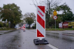 18.10.2021. Kielce. Przebudowa skrzyżowania Alei Solidarności z Aleją Tysiąclecia Państwa Polskiego i ulicą Domaszowską / Piotr Kwaśniewski / Radio Kielce