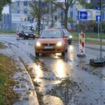 18.10.2021. Kielce. Łamanie przepisów na ulicy Domaszowskiej / Piotr Kwaśniewski / Radio Kielce