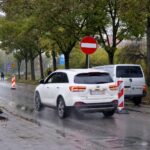 18.10.2021. Kielce. Łamanie przepisów na ulicy Domaszowskiej / Piotr Kwaśniewski / Radio Kielce