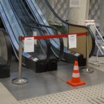 27.10.2021. Kielce. Awaria schodów ruchomych na Dworcu PKS. Schody ruchome / Jakub Snoch / Radio Kielce