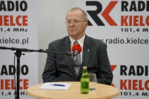 31.10.2021. Studio Polityczne Radia Kielce. Na zdjęciu: Sławomir Szarek - Konfederacja Ruch Narodowy / Piotr Kwaśniewski / Radio Kielce