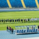 11.10.2021. Chorzów. Pokazowy mecz piłkarzy ręcznych w 11-osobowych składach na Stadionie Śląskim / ZPRP