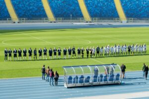 11.10.2021. Chorzów. Pokazowy mecz piłkarzy ręcznych w 11-osobowych składach na Stadionie Śląskim / ZPRP