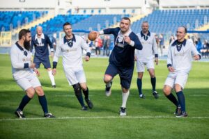 11.10.2021. Chorzów. Pokazowy mecz piłkarzy ręcznych w 11-osobowych składach na Stadionie Śląskim / ZPRP