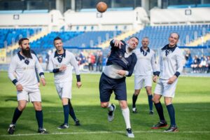 11.10.2021. Chorzów. Pokazowy mecz piłkarzy ręcznych w 11-osobowych składach na Stadionie Śląskim / ZPRP