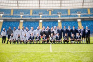 11.10.2021. Chorzów. Pokazowy mecz piłkarzy ręcznych w 11-osobowych składach na Stadionie Śląskim / GRZEGORZ TRZPIL / ZPRP