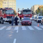 08.10.2021. Kielce. Ulica Sandomierska. Wypadek / Jarosław Kubalski / Radio Kielce