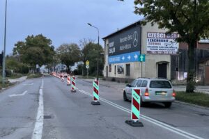 16.10.2021. Kielce. Przebudowa skrzyżowania Alei Solidarności z Aleją Tysiąclecia Państwa Polskiego i ulicą Domaszowską / Piotr Kwaśniewski / Radio Kielce