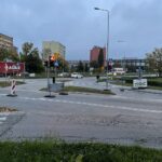 16.10.2021. Kielce. Przebudowa skrzyżowania Alei Solidarności z Aleją Tysiąclecia Państwa Polskiego i ulicą Domaszowską / Piotr Kwaśniewski / Radio Kielce