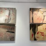 23.10.2021. Sandomierz. Maria Bieńkowska-Kopczyńska i jej prace na wystawie „Polowanie” / Grażyna Szlęzak-Wójcik / Radio Kielce