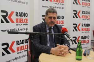 24.10.2021. Studio Polityczne Radia Kielce. Na zdjęciu Jarosław Karyś - PiS, przewodniczący kieleckiej rady miasta / Dionizy Krawczyński / Radio Kielce