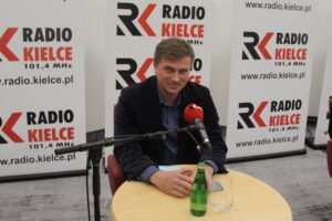 24.10.2021. Studio Polityczne Radia Kielce. Na zdjęciu Arkadiusz Bąk - Polskie Stronnictwo Ludowe-Koalicja Polska / Dionizy Krawczyński / Radio Kielce